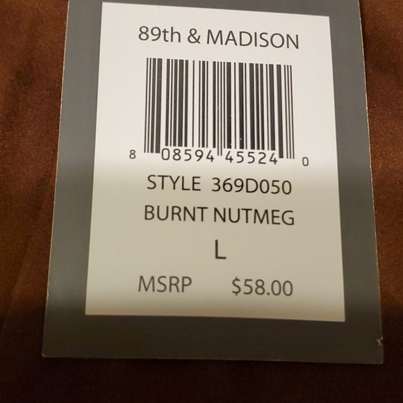 89th & Madison suede A-line skirt L brown - Picture 4 of 8